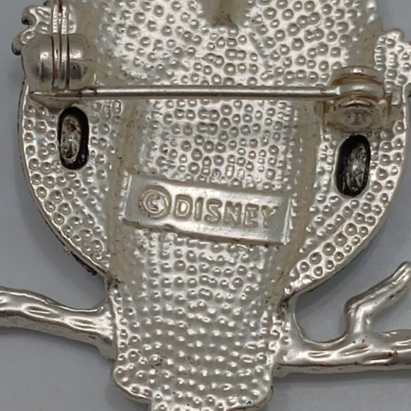 Disney Owl Brooch Rhinestone Silver Tone Crystal Pin Vtg Y2K Collectible Disney - Picture 8 of 9